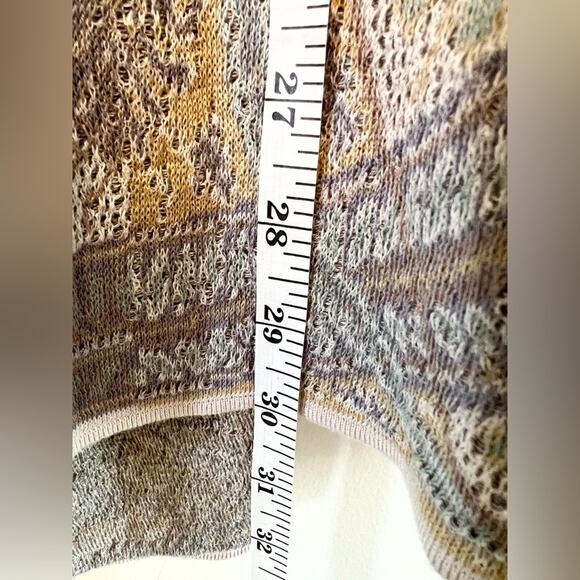 Peruvian connection pointelle knit long cardigan 100% Pima cotton lightweight - Picture 7 of 8